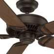 Casablanca Panama 54-in Brushed Cocoa with Walnut/Burnt Walnut Veneer Blades Ceiling Fan Light Kit Compatible and Wall Control Included 5 -Blade