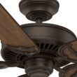 Casablanca Panama 54-in Brushed Cocoa with Walnut/Burnt Walnut Veneer Blades Ceiling Fan Light Kit Compatible and Wall Control Included 5 -Blade