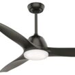 Casablanca Wisp 52-in Noble Bronze with Noble Bronze Blades LED Ceiling Fan With Light and Remote Control Included 3 -Blade