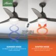Casablanca Wisp 52-in Noble Bronze with Noble Bronze Blades LED Ceiling Fan With Light and Remote Control Included 3 -Blade