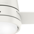 Casablanca Commodus 54-in Fresh White with Fresh White Blades LED Flush Mount Ceiling Fan With Light and Wall Control Included 3 -Blade