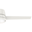 Casablanca Commodus 54-in Fresh White with Fresh White Blades LED Flush Mount Ceiling Fan With Light and Wall Control Included 3 -Blade