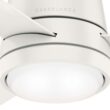 Casablanca Commodus 54-in Fresh White with Fresh White Blades LED Flush Mount Ceiling Fan With Light and Wall Control Included 3 -Blade