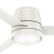 Casablanca Commodus 54-in Fresh White with Fresh White Blades LED Flush Mount Ceiling Fan With Light and Wall Control Included 3 -Blade