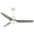 Casablanca Wisp 52-in Fresh White with Painted Pewter Blades LED Ceiling Fan With Light and Remote Control Included 3 -Blade
