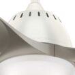 Casablanca Wisp 52-in Fresh White with Painted Pewter Blades LED Ceiling Fan With Light and Remote Control Included 3 -Blade