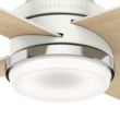 Casablanca Daphne 54-in Fresh White with Rustic Oak/Fresh White Blades LED Ceiling Fan With Light and Wall Control Included 4 -Blade