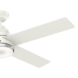 Casablanca Daphne 54-in Fresh White with Rustic Oak/Fresh White Blades LED Ceiling Fan With Light and Wall Control Included 4 -Blade