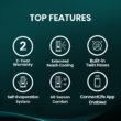 Hisense Tower Inverter 8000 BTU DOE 115-Volt Vented Medium Room Smart Portable Air Conditioner with Heater, Remote Included