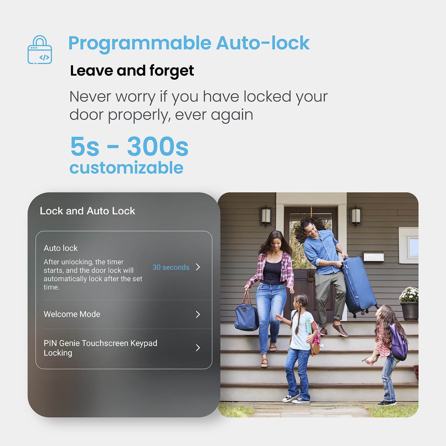 Lockly PGD628WMB Secure Pro Latch Matte Black Smart Wi-Fi and Bluetooth Touchscreen Keypad Electronic Handle Lock Lockly PGD628WMB Secure Pro Latch Matte Black Smart Wi-Fi and Bluetooth Touchscreen Keypad Electronic Handle Lock