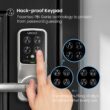 Lockly Secure Pro Latch Wi-Fi Smart Locks Satin Nickel Smart Wi-Fi and Bluetooth Touchscreen Keypad Electronic Handle Lock