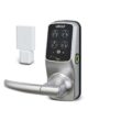 Lockly Secure Pro Latch Wi-Fi Smart Locks Satin Nickel Smart Wi-Fi and Bluetooth Touchscreen Keypad Electronic Handle Lock