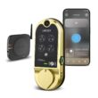 Lockly Vision Video Doorbell Smart Locks Brushed Gold Smart Wi-Fi and Bluetooth Touchscreen Keypad Electronic Deadbolt Lock