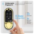 Lockly Vision Video Doorbell Smart Locks Brushed Gold Smart Wi-Fi and Bluetooth Touchscreen Keypad Electronic Deadbolt Lock