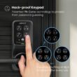 Lockly Secure Plus Latch Bluetooth Smart Locks Matte Black Smart Wi-Fi and Bluetooth Touchscreen Keypad Electronic Handle Lock