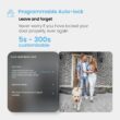 Lockly Secure Plus Latch Bluetooth Smart Locks Matte Black Smart Wi-Fi and Bluetooth Touchscreen Keypad Electronic Handle Lock