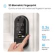 Lockly Vision Elite Video Doorbell Smart Locks Matte Black Smart Wi-Fi and Bluetooth Touchscreen Keypad Electronic Deadbolt Lock