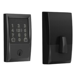 Schlage Encode Plus Century Matte Black Smart Wi-Fi and Bluetooth Touchscreen Keypad Electronic Deadbolt Lock