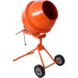 Tatayosi Orange 370-Watt Portable Electric Concrete Mixer Cement Mixing Barrow Machine Mixing Mortar with Wheel