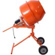 Tatayosi Orange 370-Watt Portable Electric Concrete Mixer Cement Mixing Barrow Machine Mixing Mortar with Wheel
