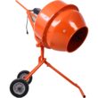 Tatayosi Orange 370-Watt Portable Electric Concrete Mixer Cement Mixing Barrow Machine Mixing Mortar with Wheel