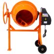 Tatayosi 5 Cu ft Orange Electric Portable Power Cement Concrete Mixer Machine for Mortar Stucco and Fodder