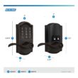 Schlage Encode Lever Camelot-Accent Aged Bronze Smart Wi-Fi and Bluetooth Touchscreen Keypad Electronic Handle Lock
