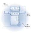NAPOLEON Freestyle 365 Graphite Grey 3 -Burner Liquid Propane Gas Grill