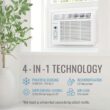 Keystone Large Room Window Air Conditioner with Heater, Remote Included ( 230-Volt , 12000-BTU )