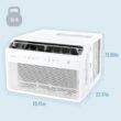 Keystone Inverter Medium Room Window Air Conditioner with Heater, Remote Included ( 115-Volt , 8000-BTU )