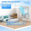 Antarctic Star 120-Volt 8000-BTU White Medium Room Window Air Conditioner Remote Included