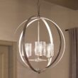 Kichler Winslow 3 -Light Brushed Nickel Cage Seeded glass Metal Chandelier