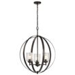 Kichler Winslow 3 -Light Bronze Cage Seeded glass Metal Chandelier