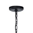 Kichler Winslow 3 -Light Polished Black Cage Seeded glass Metal Chandelier