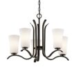 Kichler Armida 5 -Light Antique Bronze Etched glass Metal Chandelier