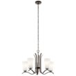 Kichler Armida 5 -Light Antique Bronze Etched glass Metal Chandelier