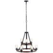 Kichler Barrington 9 -Light Distressed Black Seeded glass Metal Chandelier