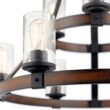 Kichler Barrington 9 -Light Distressed Black Seeded glass Metal Chandelier