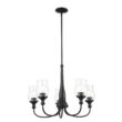 Kichler Melis 5 -Light Brushed Black Clear glass Steel Chandelier