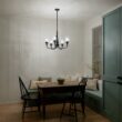 Kichler Melis 5 -Light Brushed Black Clear glass Steel Chandelier