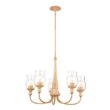 Kichler Melis 5 -Light Polished Brown Clear glass Steel Chandelier