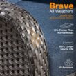 Ovios 6 -Piece Rattan Patio Sofa Conversation Set with Blue Cushions