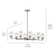 Kichler Winslow 8 -Light Brushed Nickel Seeded glass Metal Chandelier