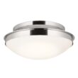Kichler Bretta 17.75-in Polished Nickel Indoor 3 -Light Flush Mount Light with Opal Glass