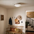 Kichler Bretta 17.75-in Polished Nickel Indoor 3 -Light Flush Mount Light with Opal Glass
