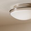 Kichler Bretta 17.75-in Polished Nickel Indoor 3 -Light Flush Mount Light with Opal Glass
