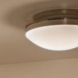 Kichler Bretta 17.75-in Polished Nickel Indoor 3 -Light Flush Mount Light with Opal Glass