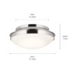 Kichler Bretta 17.75-in Polished Nickel Indoor 3 -Light Flush Mount Light with Opal Glass
