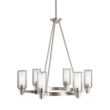 Kichler Circolo 6 -Light Polished Nickel Clear glass Metal Chandelier