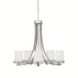 Kichler Hendrik 5 -Light Brushed Nickel Etched glass Metal Chandelier